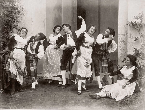 c. 1880s Italy the Tarantella folk dance