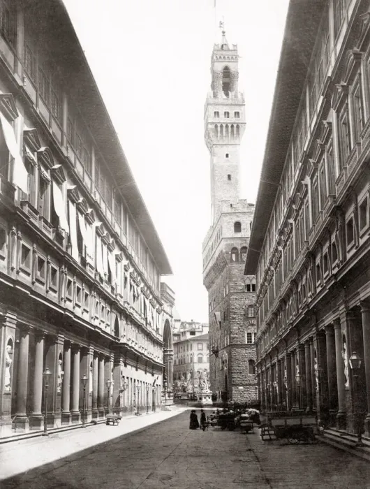 Framed Print : c. 1880s Italy - Uffizi Gallery Florence Firenze Framed Print : c. 1880s Italy - Uffizi Gallery Florence Firenze