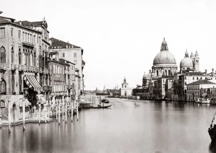 Framed Print : c. 1880s Italy Venice - canal and church of Santa Maria della Salute Framed Print : c. 1880s Italy Venice - canal and church of Santa Maria della Salute