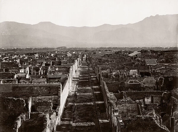 c. 1880s Italy - view among the ruins of Pompeii