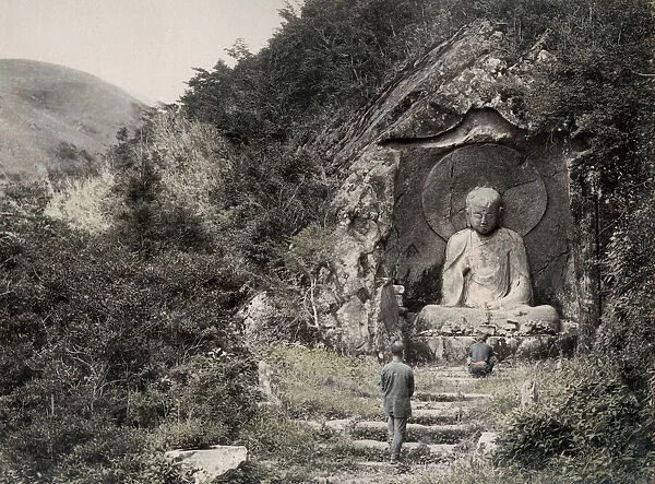 c. 1880s Japan - Buddhist statue at Hakone