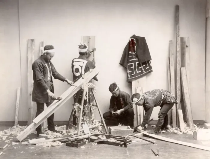 Framed Print : c. 1880s Japan - carpenters planing wood Framed Print : c. 1880s Japan - carpenters planing wood