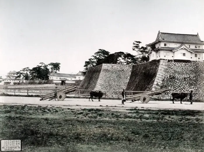 Framed Print : c. 1880s Japan - castle and army barracks Tokyo Framed Print : c. 1880s Japan - castle and army barracks Tokyo