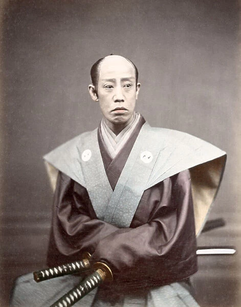 c. 1880s Japan - elderly Samurai warrior - an actor?