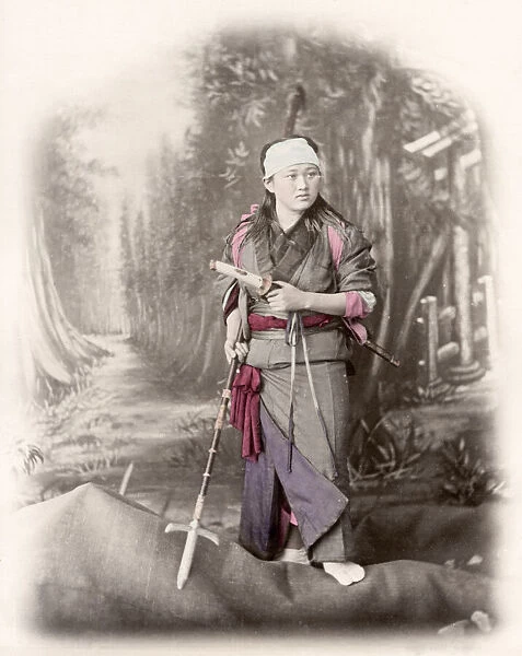 c. 1880s Japan - female warrior actor