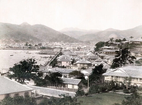 c. 1880s Japan - foreign settlement at Dejima Nagasaki