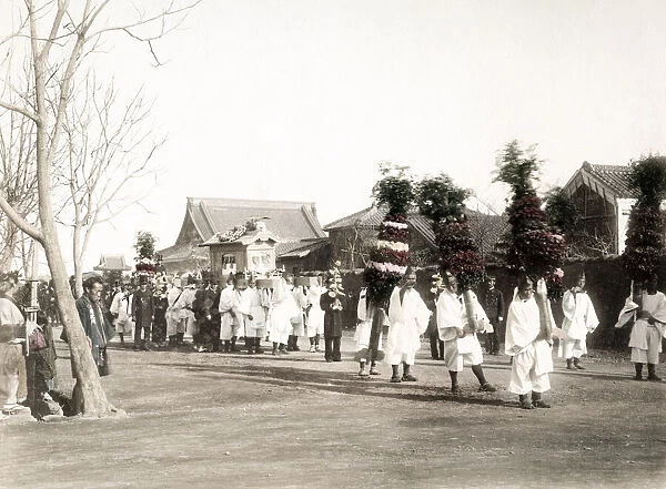 c. 1880s Japan - funeral procession