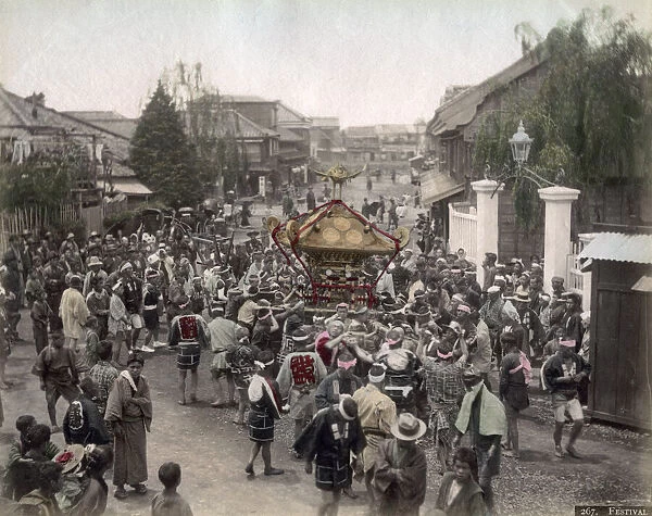 c. 1880s Japan - Japanese funeral procession