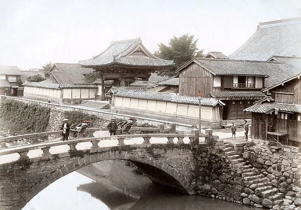 c. 1880s Japan - Kamiya-bashi bridge Nagasaki