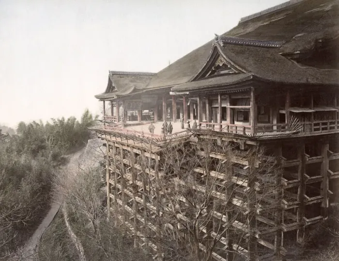Framed Print : c. 1880s Japan - Kiyomizu temple, Kyoto Framed Print : c. 1880s Japan - Kiyomizu temple, Kyoto