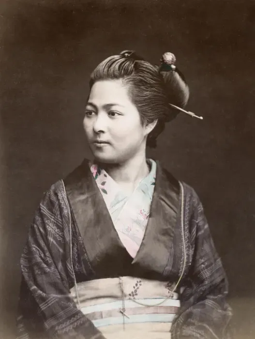 Framed Print : c. 1880s Japan - portrait of a woman Framed Print : c. 1880s Japan - portrait of a woman