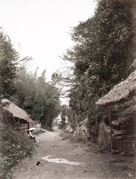 c. 1880s Japan - roadway in Kanazawa