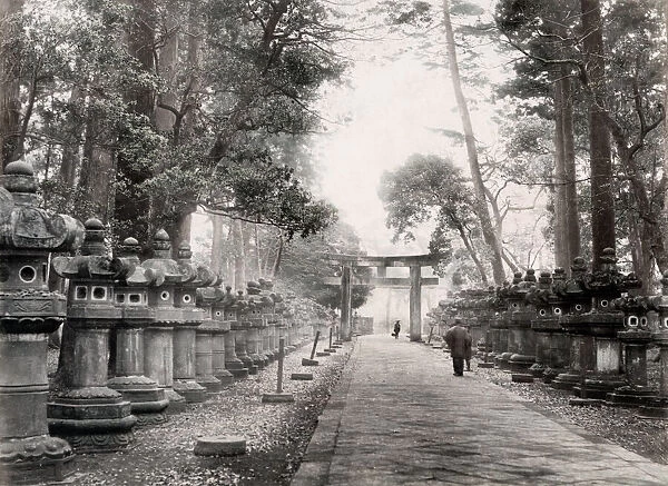 c. 1880s Japan - shrine temple grouds Uyeno Tokyo