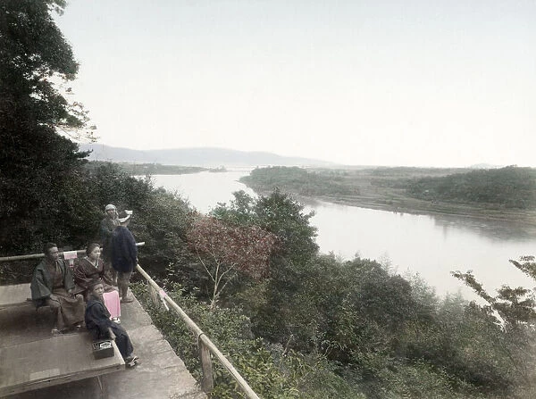 c. 1880s Japan - view of Biwa Lake