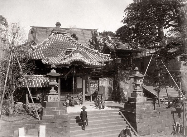 c. 1880s Japan - Yakushi temple at Honmura Yokohama