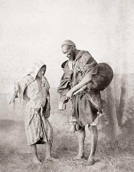 c. 1880s North Africa Morocco (?) water carrier