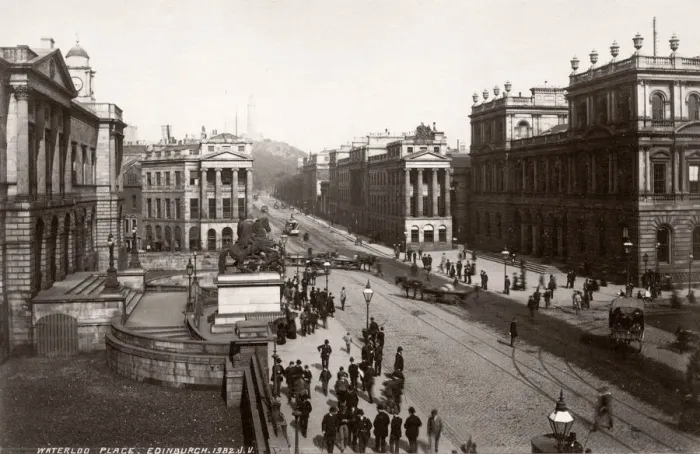 Framed Print : c. 1880s Scotland - Waterloo place Edinburgh Framed Print : c. 1880s Scotland - Waterloo place Edinburgh