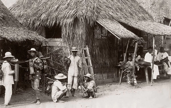 c. 1880s South East Asia - Philippines - street scene