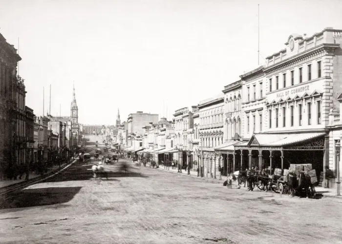 Framed Print : c. 1890 Australia - Collins Street Melbourne Framed Print : c. 1890 Australia - Collins Street Melbourne