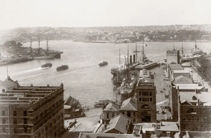 Framed Print : c. 1890 Australia - harbour view, assumed to be Sydney Framed Print : c. 1890 Australia - harbour view, assumed to be Sydney