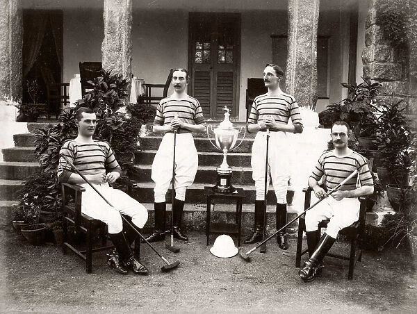 c. 1890 India - British army officers - polo team