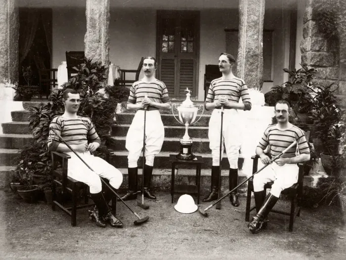 Framed Print : c. 1890 India - British army officers - polo team Framed Print : c. 1890 India - British army officers - polo team