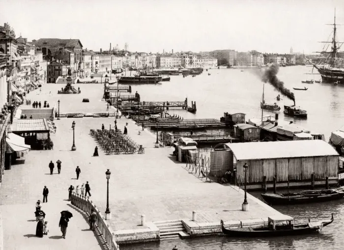 Framed Print : c. 1890 Italy Piazzetta and waterfront Venice Framed Print : c. 1890 Italy Piazzetta and waterfront Venice