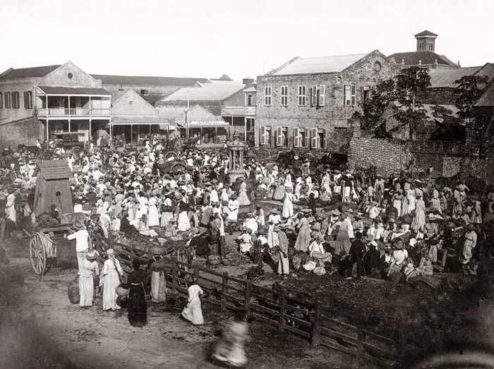 Framed Print : c. 1890 West Indies - market at Kingston Jamaica Framed Print : c. 1890 West Indies - market at Kingston Jamaica