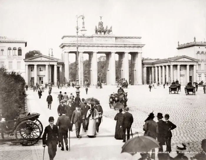 Framed Print : c. 1890s Germany - the Brandenburg Gate Berlin Framed Print : c. 1890s Germany - the Brandenburg Gate Berlin