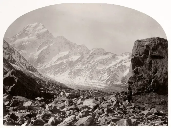 Framed Print : c. 1890s New Zealand - Aoraki / Mount Cook in snow Framed Print : c. 1890s New Zealand - Aoraki / Mount Cook in snow