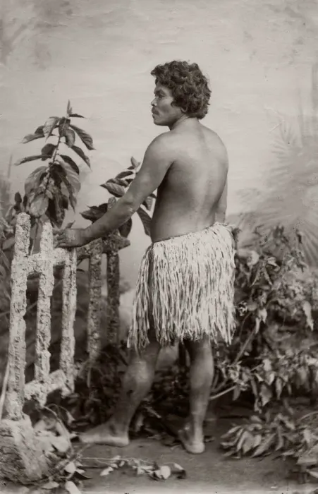 Framed Print : c. 1890s Oceania - Pacific Ocean islands- Fiji / Tonga portrait Framed Print : c. 1890s Oceania - Pacific Ocean islands- Fiji / Tonga portrait
