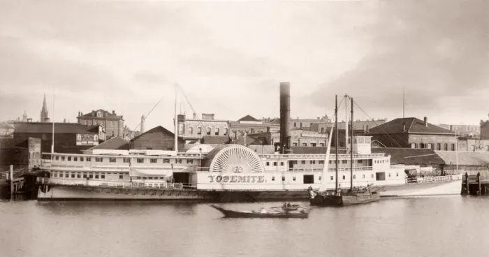Framed Print : c. 1890s paddle steamers, Victoria, British Columbia, Canada Framed Print : c. 1890s paddle steamers, Victoria, British Columbia, Canada