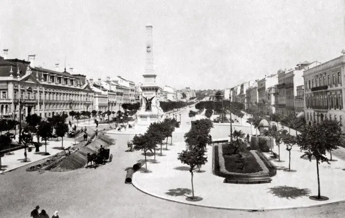 Framed Print : c. 1890s Portugal Lisbon, Avenue of Liberty Framed Print : c. 1890s Portugal Lisbon, Avenue of Liberty