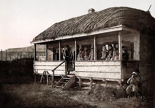 c. 1890s Russia Caucasus Caucasian people - Tartar house