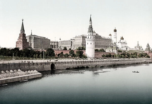 c. 1890s Russia - the Kremlin from the Moskva River