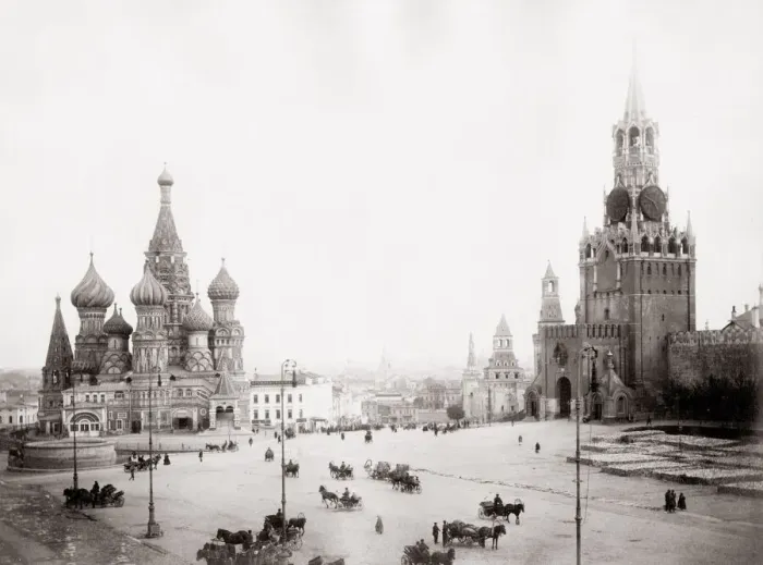 Framed Print : c. 1890s Russia, Moscow, Red Square, Kremlin, St Basil s Framed Print : c. 1890s Russia, Moscow, Red Square, Kremlin, St Basil s