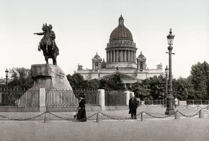 Framed Print : c. 1890s Russia - Peter the Great equestrian statue in the Senate Square in Saint Framed Print : c. 1890s Russia - Peter the Great equestrian statue in the Senate Square in Saint