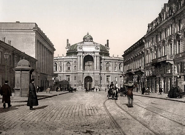 c. 1890s Russia - street in Odessa