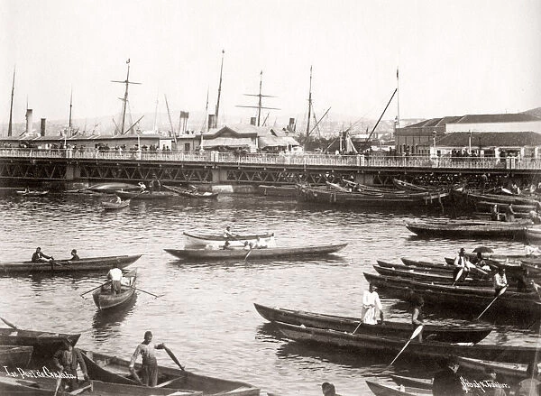 c. 1890s Turkey harbour scene Constantinople Istanbul