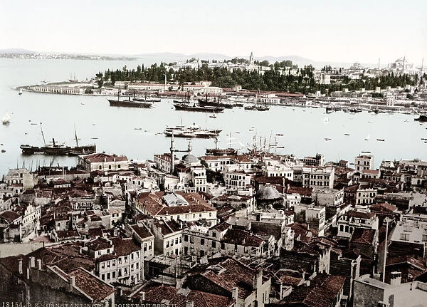 c. 1890s Turkey - ships in the Bosphorous