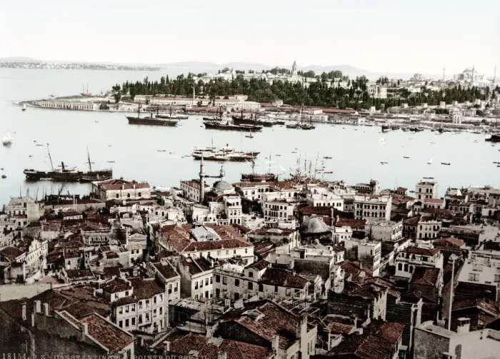 Framed Print : c. 1890s Turkey - ships in the Bosphorous Framed Print : c. 1890s Turkey - ships in the Bosphorous
