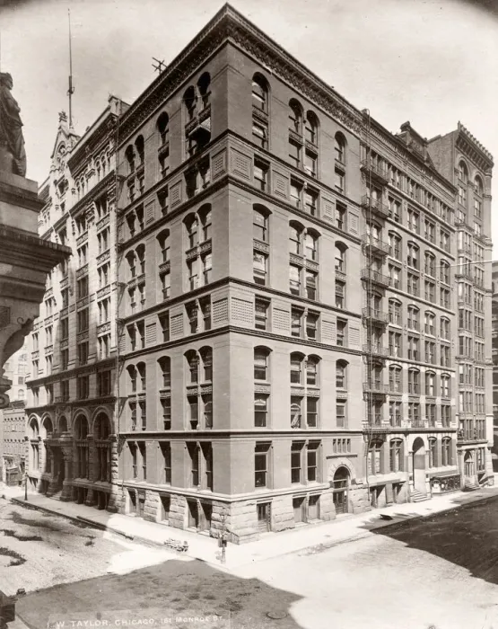 Framed Print : c. 1900 USA Chicago - historic high rise building Framed Print : c. 1900 USA Chicago - historic high rise building