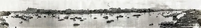 Framed Print : C. 1920s China - panoramic city view - Canton Guangzhou Framed Print : C. 1920s China - panoramic city view - Canton Guangzhou