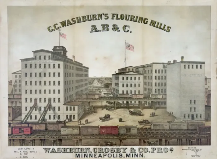 Framed Print : C. C. Washburns flouring mills Framed Print : C. C. Washburns flouring mills