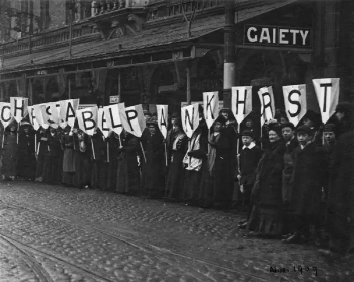 Framed Print : C Pankhurst in Banners Framed Print : C Pankhurst in Banners