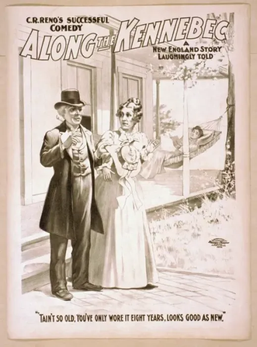 Framed Print : C. R. Renos successful comedy, Along the Kennebec a New Engl Framed Print : C. R. Renos successful comedy, Along the Kennebec a New Engl