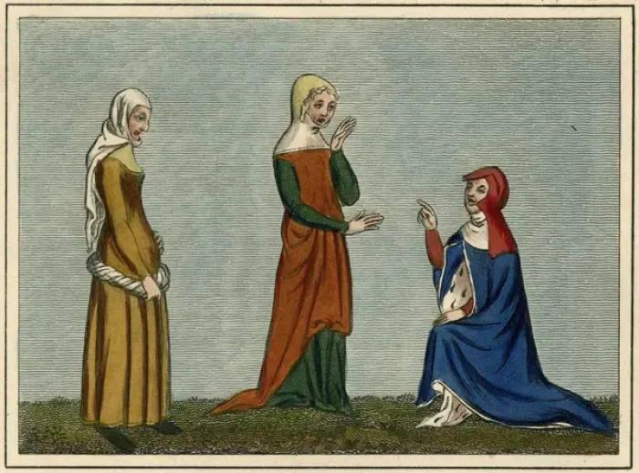 Framed Print : Three C14 Ladies Framed Print : Three C14 Ladies