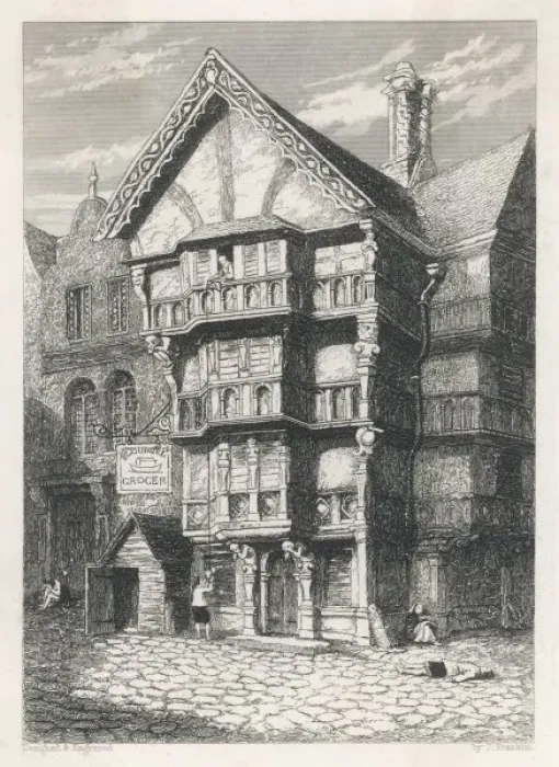 Framed Print : C16 or C17 London House Framed Print : C16 or C17 London House
