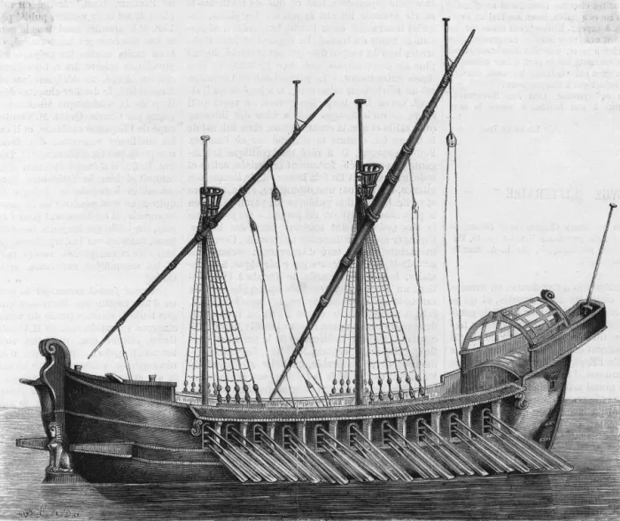 Framed Print : C16 Sailing Galley Framed Print : C16 Sailing Galley