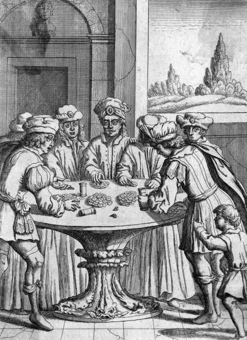 Framed Print : C17 GAMBLING W / DICE Framed Print : C17 GAMBLING W / DICE